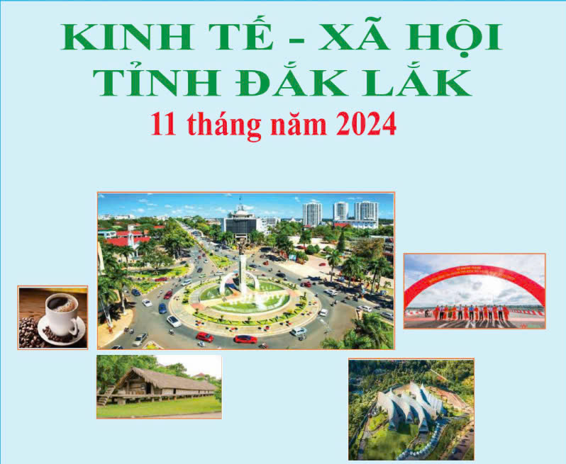 Kết quả phát triển kinh tế - xã hội tỉnh Đắk Lắk 11 tháng năm 2024